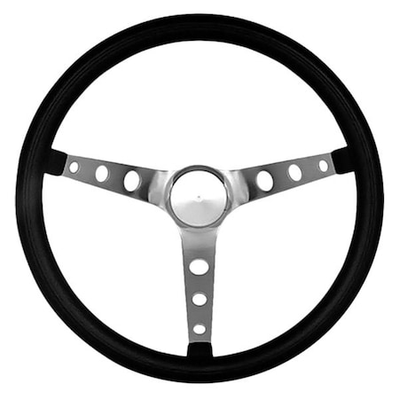 Newalthlete 968-0 15 in. Classic Nostalgia Steering Wheel - Black NE3627973